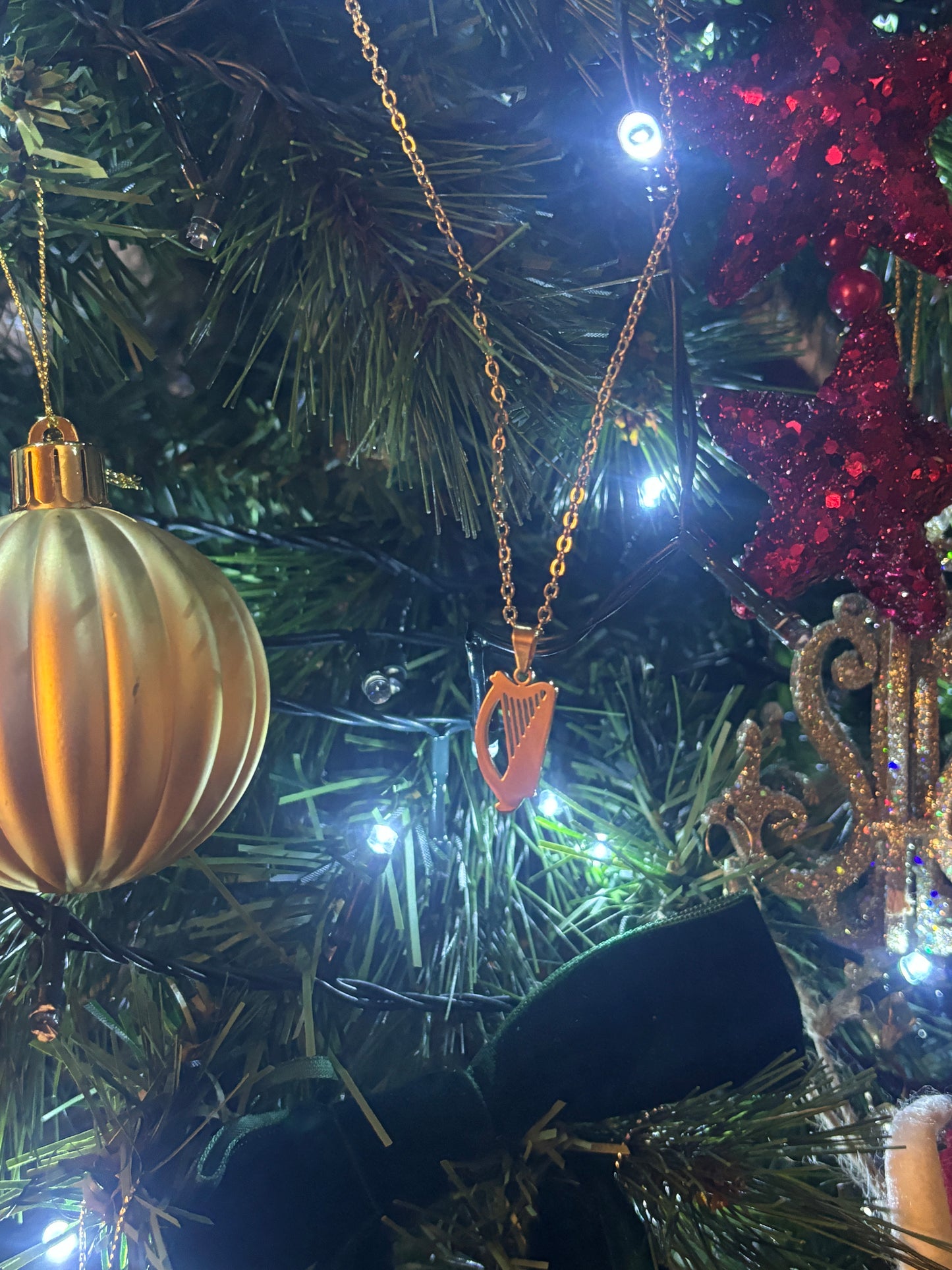 Golden Harp Necklace